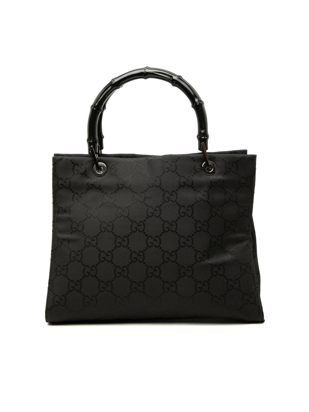 Gucci Gg Nylon Bamboo Satchel Pre-Loved #362549G48B
